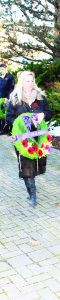 Councillor-elect Jennifer Innis placed this wreath in Mono Mills on behalf of the Province.