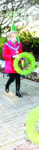 Mayor Marolyn Morrison represented the Town as she laid this wreath in Mono Mills.