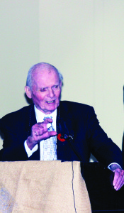 Former Ontario Premier Bill Davis told Kolb he had been an excellent Regional Chair.