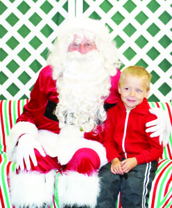 Santa Claus was on hand to meet his many friends, including Tyson Windrim, 5, of Orangeville.
