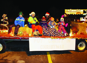 This float was entered in the parade by Knox United Church.
