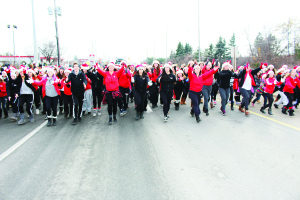 These members of Canadian Dance Units were dancing up a storm on the parade route.