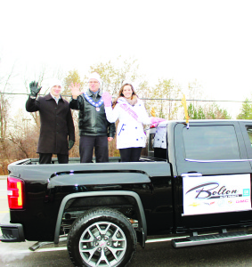 Caledon Councillor Rob Mezzapelli was riding with Mayor Allan Thompson and his daughter Julia, Peel-Dufferin Queen of the Furrow.
