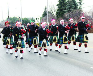The Sandhill Pipe Band was in fine form as they played to music of the season.