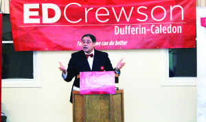 Ed Crewson was acclaimed Liberal candidate in Dufferin-Caledon for the next federal election Tuesday night.