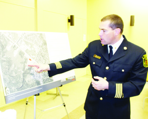 Deputy Fire Chief Darryl Bailey was explaining some facts about the planned site for the new fire hall in Bolton.