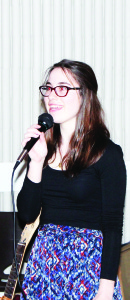Robert F. Hall Catholic Secondary School student Erica Buss sang O Canada.
