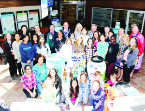 Caledon councillors welcomed many creative local students and their teachers, along with the rain barrels they decorated to town Hall Tuesday. Photo by Bill Rea