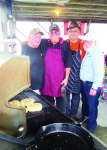 The likes of Jim Pattison, Al Cook, Steve Hayward and Kevin Griffiths were preparing food and drink all weekend at the Beer Garden run by the Fairboard.