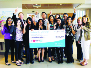 The employees of William Osler Health System have announced their pledge of $1 million to support hospital redevelopment initiatives at Osler's three hospital sites. Their pledge will be matched by Orlando Corporation's $15 Million Matching Challenge, resulting in $2 million raised for redevelopment, Osler's largest staff contribution to date.