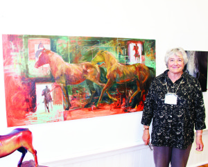 Linda Jenetti of the Violet Hill area was showing this oil on canvas creation called Annie G. Plate 62.