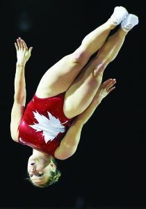 Rosie MacLennan of King City was in gold-medal form with this routine. Photo by Jason Ransom