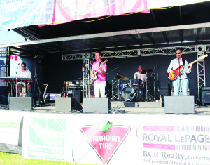 The Aaron Garner Band from Collingwood featured Tyler Viaene of Caledon East on keyboard, Aaron Garner on guitar, John Hall on drums and Rick Garner on bass.