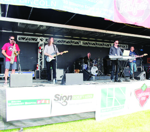 There was plenty of entertainment at Ribfest. The Dave Murphy Band from Toronto included Tyler Viaene of Caledon East on sax, Dan Noordermeer on guitar, Mike Barrington on drums, Dave Murphy on keyboard and Bob Basa on bass.