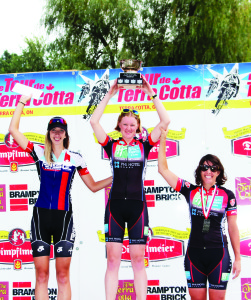 The Elite Road Race was the high point of the day, with competitors turning in 12 laps for 104 kilometres. Among the women, Suzie Brown on Markham was tops, followed by Ashley Barson of Bolton in second and Jennifer Stephenson of Ottawa in third. Photos by Bill Rea