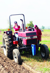 Matti Innis, 15, of Caledon East was showing her plowing prowess.