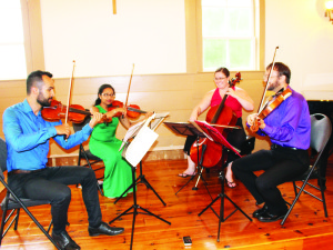 The Ton Beau String Quartet, consisting of Bijan Sepanji, Suhashani, Sarah Steeves and Alex McLeod, offered a program that included works by Haydn, Rowson and Ravel.