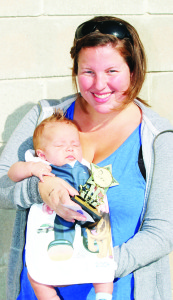 The Baby Show might have taken a bit out of two-month-old Hatchet Graham of Bolton, but he won a prize for the best smile. Mother Erin's smile was pretty big too.