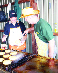 The Fair was a great place to have breakfast Sunday morning. Mike Bonifacio and Dan Kolb were busy cooking the pancakes. 