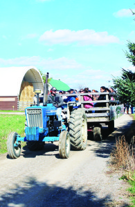 Lots of people were taking wagon rides around the farm. Photos by Bill Rea