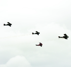Representatives of the Great War Flying Museum performed this flypass during the open house.