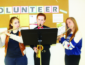 These three musicians, Hayley Maskell, Matthew Strong and Stefani Matis were providing entertainment.
