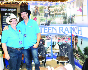 Teen Ranch on Highway 10 in Caledon had volunteers on hand to man their booth at the Royal. Anita and Clarence Jansen were offering details of the programs offered at the facility.