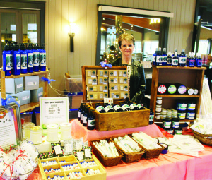 Bonny Burns of Tubtown Scents in Acton had an assortment of scented candles, soaps, etc.