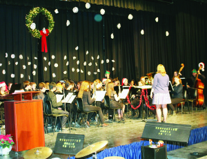 Music students at Humberview perform Winterlude was the title of the concert presented recently by Humberview Arts at Humberview Secondary School in Bolton. The Intermediate Wind Ensemble, under the direction of Tanya Nelson were performing here.