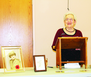 Doris Porter recently told some stories about memories of the Second World War to members of the Caledon East and District Historical Society.