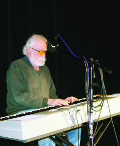 Bob Parkins entertained the crowd at CrossCurrents on the keyboards.