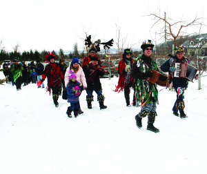 There was a large crowd out Monday for the Family Day Wassailing Festival at Spirit Tree Estate Cidery near Cheltenham. An orchard-visiting wassail refers to the ancient custom of visiting orchards in cider-producing areas, reciting incantations and singing to the trees to promote a good harvest for the coming year. Members of the Orange Peel Morris Dancers were leading the parade to the orchards.