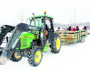 The festival also included rides through the snow around the property.