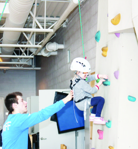 Town holds programs to mark Family Day Town of Caledon facilities were busy places Monday as families were out celebrating Family Day. The climbing walls at Caledon Centre for Recreation and Wellness (CCRW) were attracting lots of attention Monday. CCRW staff member Daniel Zambon was lending a hand as Ilsa Mazurkiewicz, 4, of Bolton climb the wall. Photos by Bill Rea