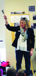 Students at the recent Caledon Heritage Fair had a bit of trouble guessing what this artifact was that Mary Maw, manager of communications and community development for Caledon Public Library, was holding up. It was a curling iron.