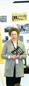 Caledon's Heritage Resource Officer Sally Drummond was holding up this mould that was used for making balloons.