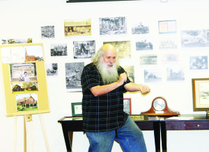 John Steckley put on a very animated presentation about the aboriginal history of Caledon.