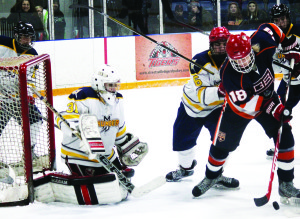 The St. Michael Thunder came up just short of a comeback in the ROPSSAA Tier 1 hockey final, falling 5-4 to the Gonzaga Bulldogs at Vic Johnston Arena in Oakville. Photo by Jake Courtepatte