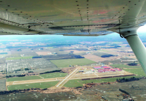 Brampton Flight Centre has two runways. The property on McLaughlin Road, south of King Street, consists of 240 acres.