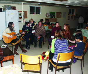 Earth Hour took place March 19, and it was celebrated in fine form by the Environmental Committee at Palgrave United Church. The festivities included a campfire sing-along.
