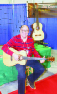 Domenico Bellissimo of Bellissimo Custom Guitars on Bramalea Road had a collection of his creations at the show.