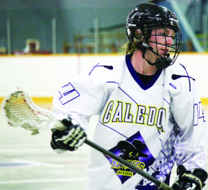 Colin Sinclair notched two assists in the Jr. C Caledon Bandits' 11-4 loss to the Wilmot Wild at Caledon Community Centre Friday. Photo by Jake Courtepatte
