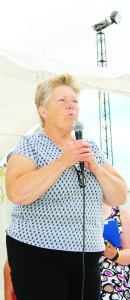 Fair Board President Glenda Simeone was among those welcoming people to the Fair Saturday. “Without you, it's not a fair,” she told the audience. “It's not fun.”