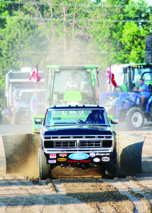 John Adams of Erin was at the wheel of his Ford F-250 doing a full pull in the super stock 4X4 competition.