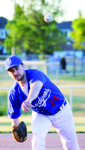 Shawn English earned his third win of the season Wednesday in the Bolton Dodgers' 8-1 victory over the Nobleton Cornhuskers at North Hill Park. Photo by Jake Courtepatte
