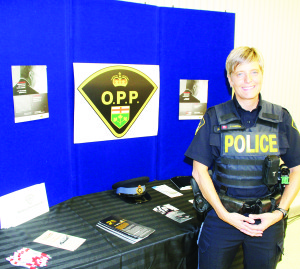 Caledon OPP's Media Relations and Community Safety Officer Constable Stephanie Hammond had lots of information that would be of use to seniors.