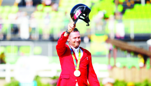Eric Lamaze took the bronze medal in individual show jumping in Rio Friday. Photo courtesy of the Canadian Olympic Committee