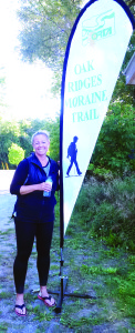Kelly Mathews recently completed her seven-day, 300-kilometre trek of the Oak Ridges Trail. Submitted photo