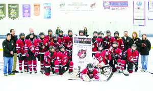 CALEDON MIDGETS WIN IN TOURNAMENT Caledon Girls Hockey Association hosted their first ever Place to B Girls Rep Hockey tournament recently. They hosted 22 teams from across Ontario in a two-day, four-game guaranteed tournament, and it was a big success. There were four Caledon teams participating and all teams demonstrated great sportsmanship throughout the tournament. The Caledon Bantam BB team won the silver medal and the Midget B team made history and won gold, keeping the first place banner in the hometown arena. A big thank you to the community sponsors — Garden Foods, Foodland, Kelsey's Restaurant, Farm Credit, Pizza Express, National Sports and Zehrs.