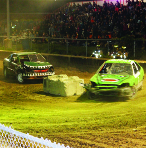 As usual, there was a good crowd out to watch cars take a beating in the Demolition Derby Friday night.